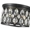 Z-Lite Dealey 4 Light Flush Mount, Matte Black + Clear Crystal 6010F15MB - alternate 4